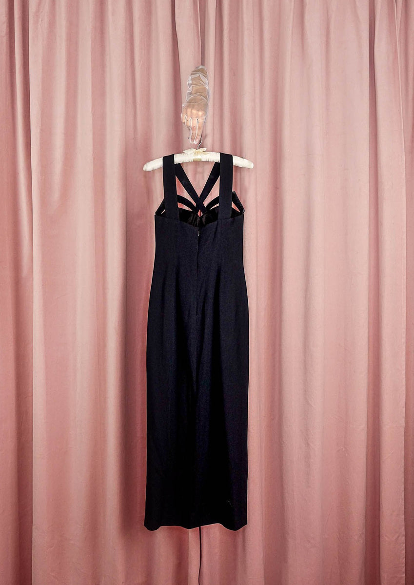 1990s Huey Waltzer Black Cutout Dress, Indecent Proposal – Cha Cha Linda Vintage