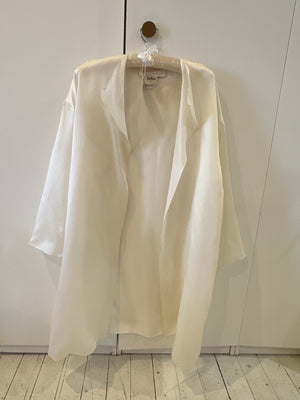 Rickie Freeman 90s Silk Ivory Organza Jacket