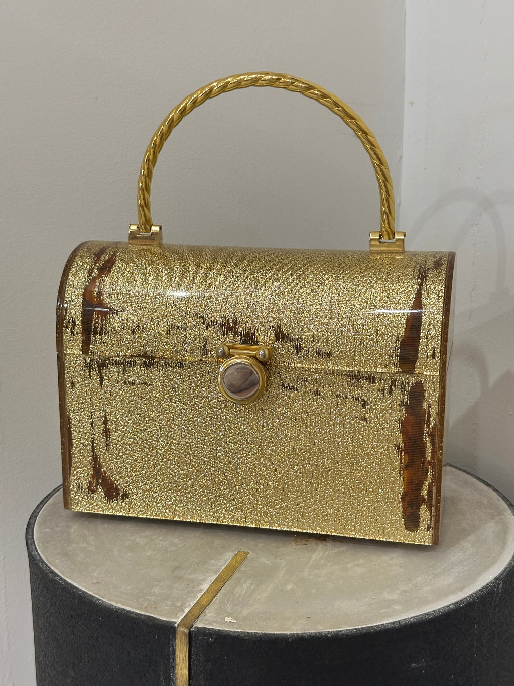60s Gold Box Bag