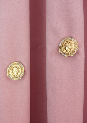 1990s Gold Medusa Coin Clips