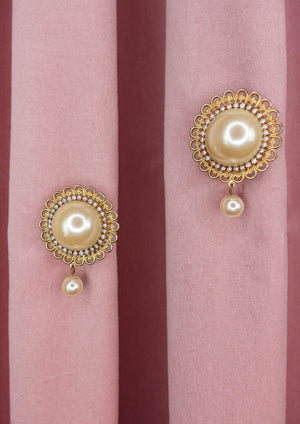 1980s Oversized Pearl Drop Clips