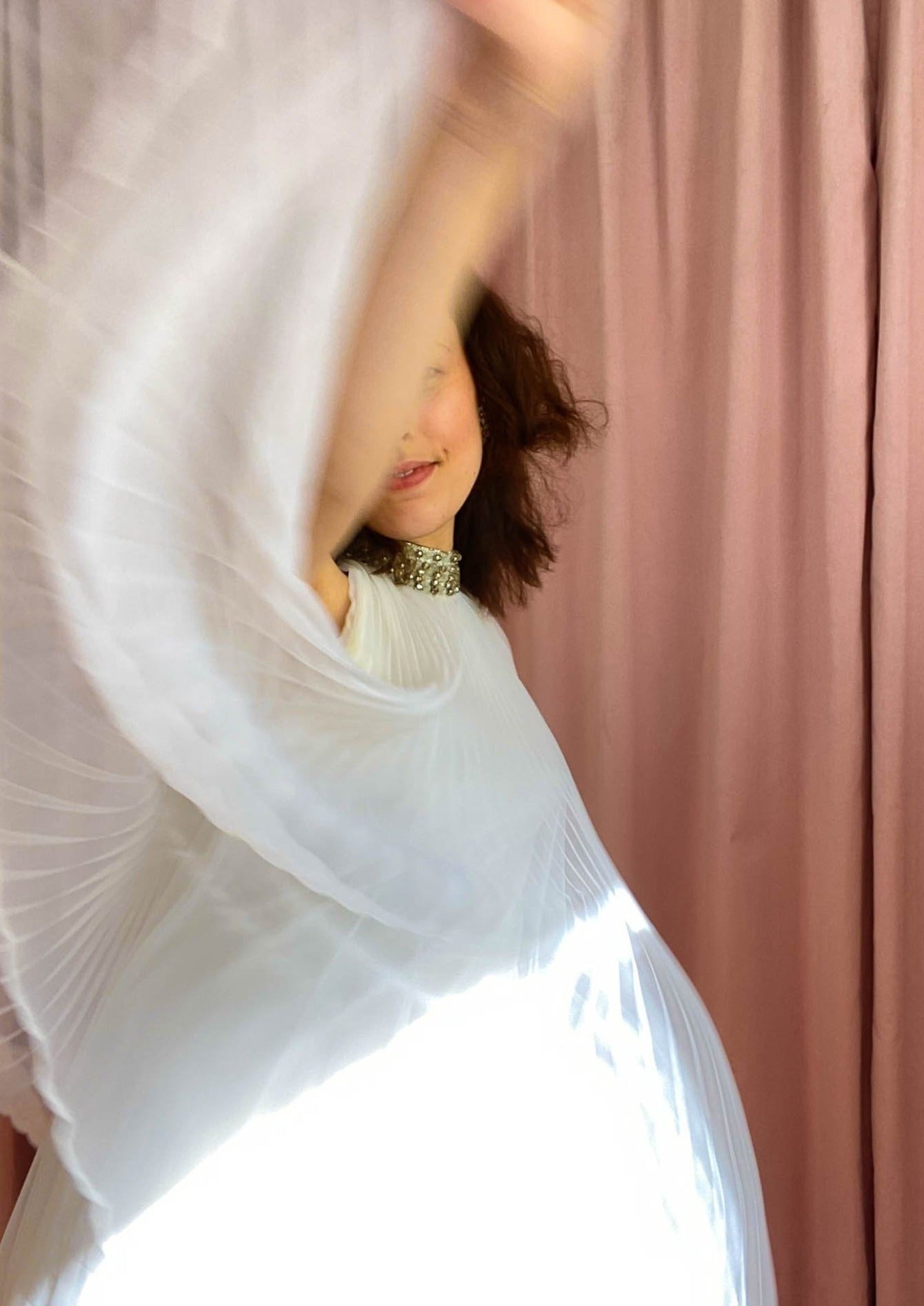 s White Sunburst Pleat Trapeze Dress – Cha Cha Linda Vintage