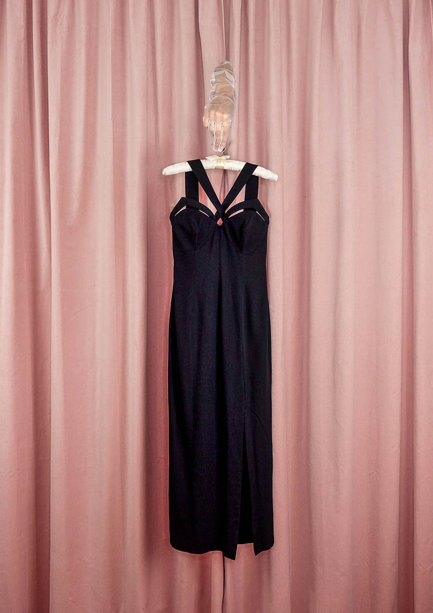 1990s Huey Waltzer Black Cutout Dress, Indecent Proposal – Cha Cha Linda Vintage