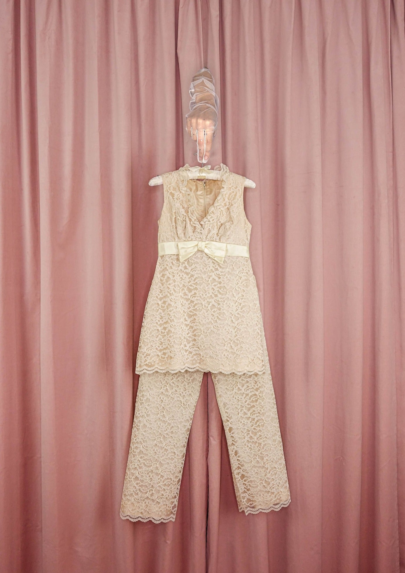 1960s Lace Tunic and Pants Set