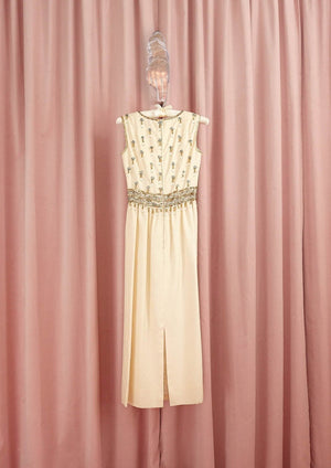 1960s 'Anne Fogarty' Beaded Column Dress