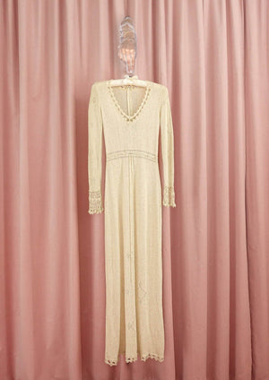 1970s Knit Floor Length Dress