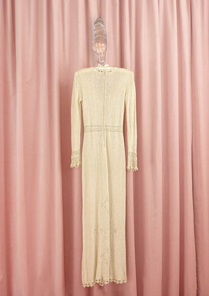 1970s Knit Floor Length Dress