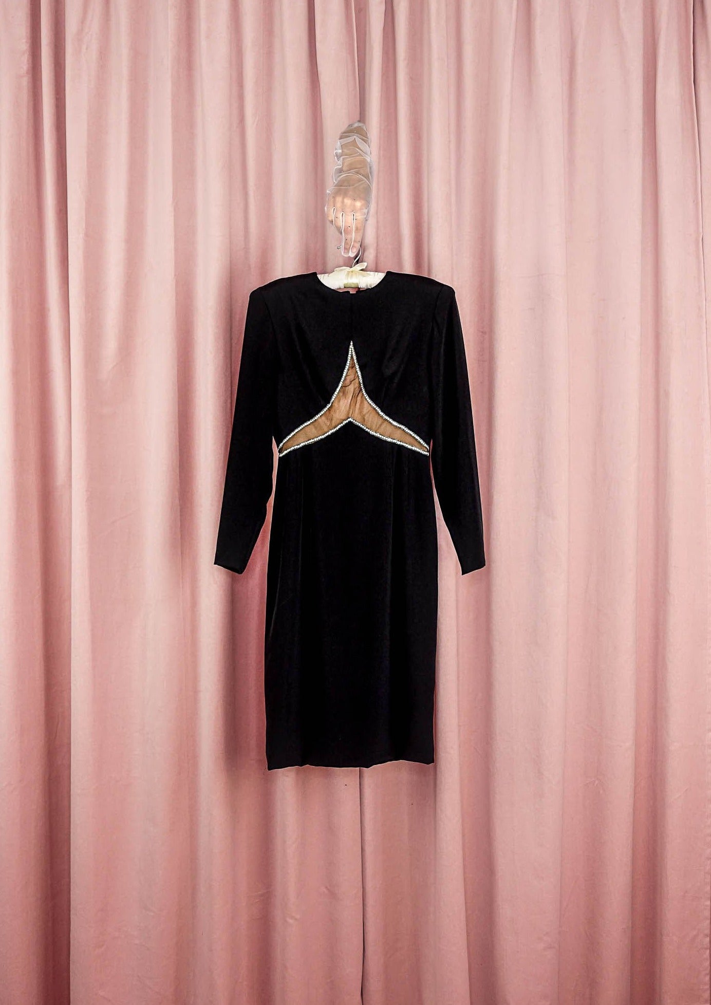 1980s 'Bob Mackie' Little Black Dress Cha Cha Linda Vintage 1980s 'Bob Mackie' Little Black Dress Cha Cha Linda Vintage